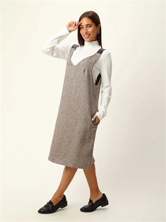 5394 сарафан лен с шерстью 5394