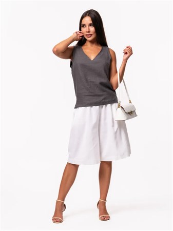 6278-10 шорты льняные белые 6278-10