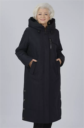 Кармель УП 969 черный  пальто Зима УП 969