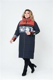 Кармель пальто УП 665 деми синее 665