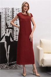 5169-90 Льняной сарафан терракотовый 5169-90