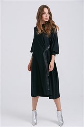 платье женское P006 spandex черн. 6460