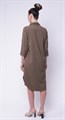 5386-1 Платье рубашка хаки 13519